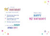 Picture of 90 HAPPY BIRTHDAY CARD